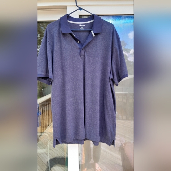Van Heusen Navy Blue Polo Shirt MENS XXL Regular Fit - Picture 3 of 4